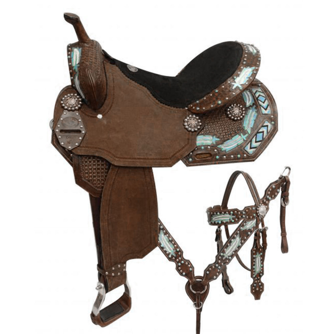 Selle synthétique Western Adult Barrel Racing Horse Tack et Selle synthétique Western Adult Barrel Racing Horse Tack et