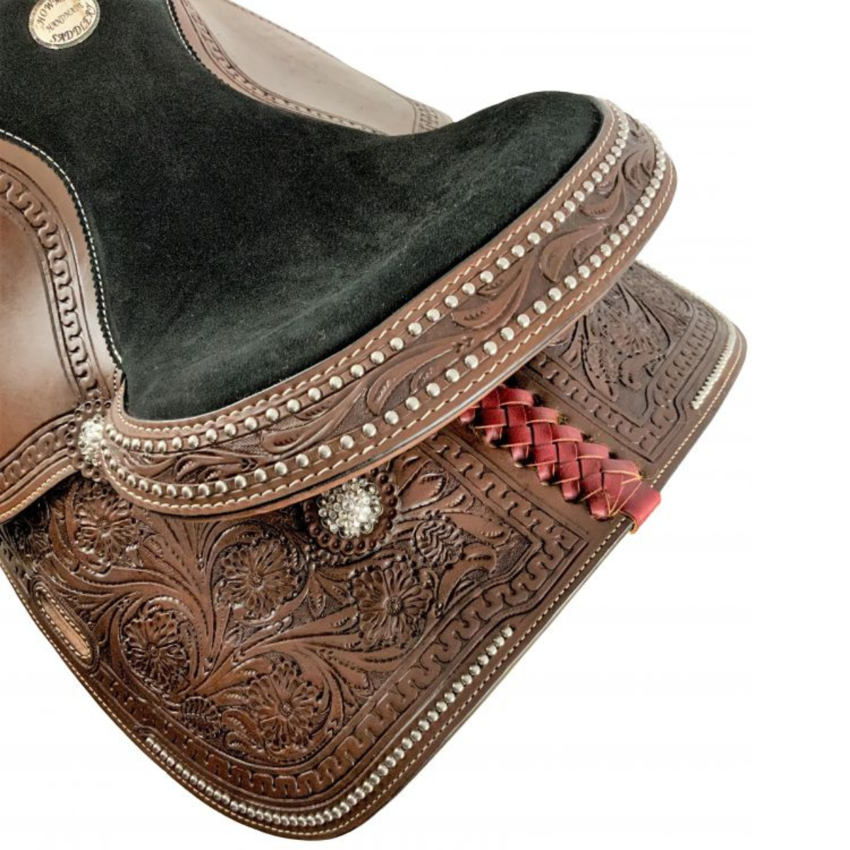 14",15",16" Showman ® Argentina Cow Leather Round Skirt Saddle - Double T Saddles
