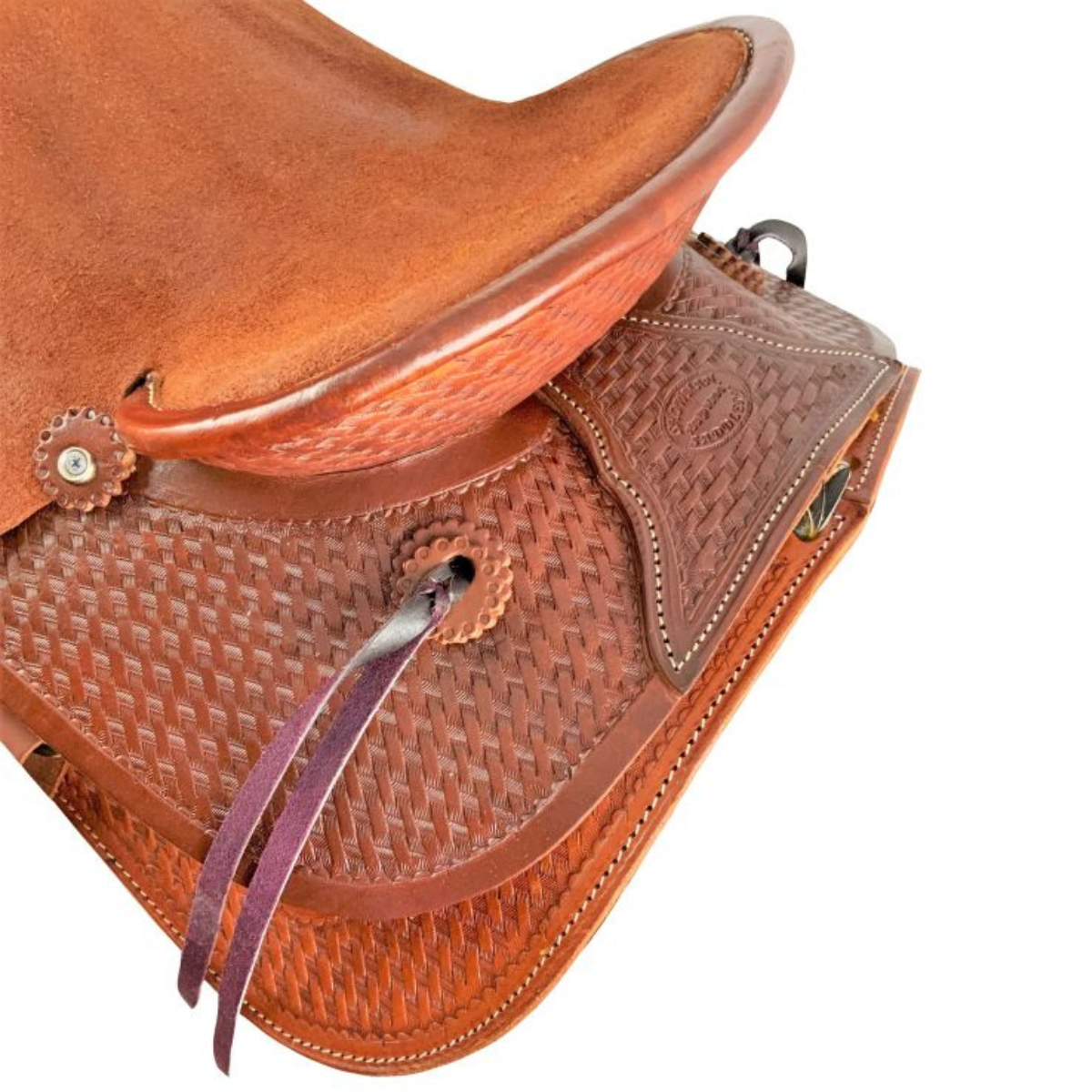 17" Showman ® Hard seat roper saddle - Double T Saddles