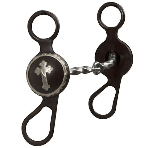 Showman ® 5" Brown Steel Concho Bit with Twisted Mouth.