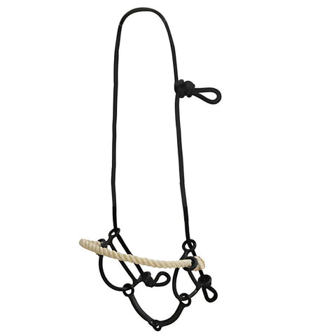 Showman ® Rope gag headstall with sweet iron mouth bit.
