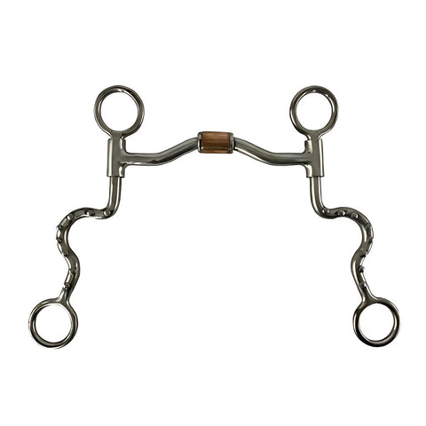 Showman ® Sweet Iron Cheek bit with Stainless Steel copper roller.