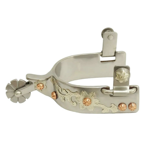 Showman ® Ladies stainless steel spur with copper studs.