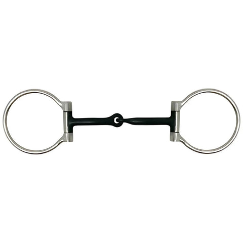 Showman ® stainless steel D-ring 5" sweet iron mouth bit with copper inlays.