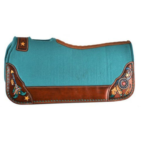 Showman® 32" x 31" Heavy Duty Felt Saddle Pad with dreamcatcher design.