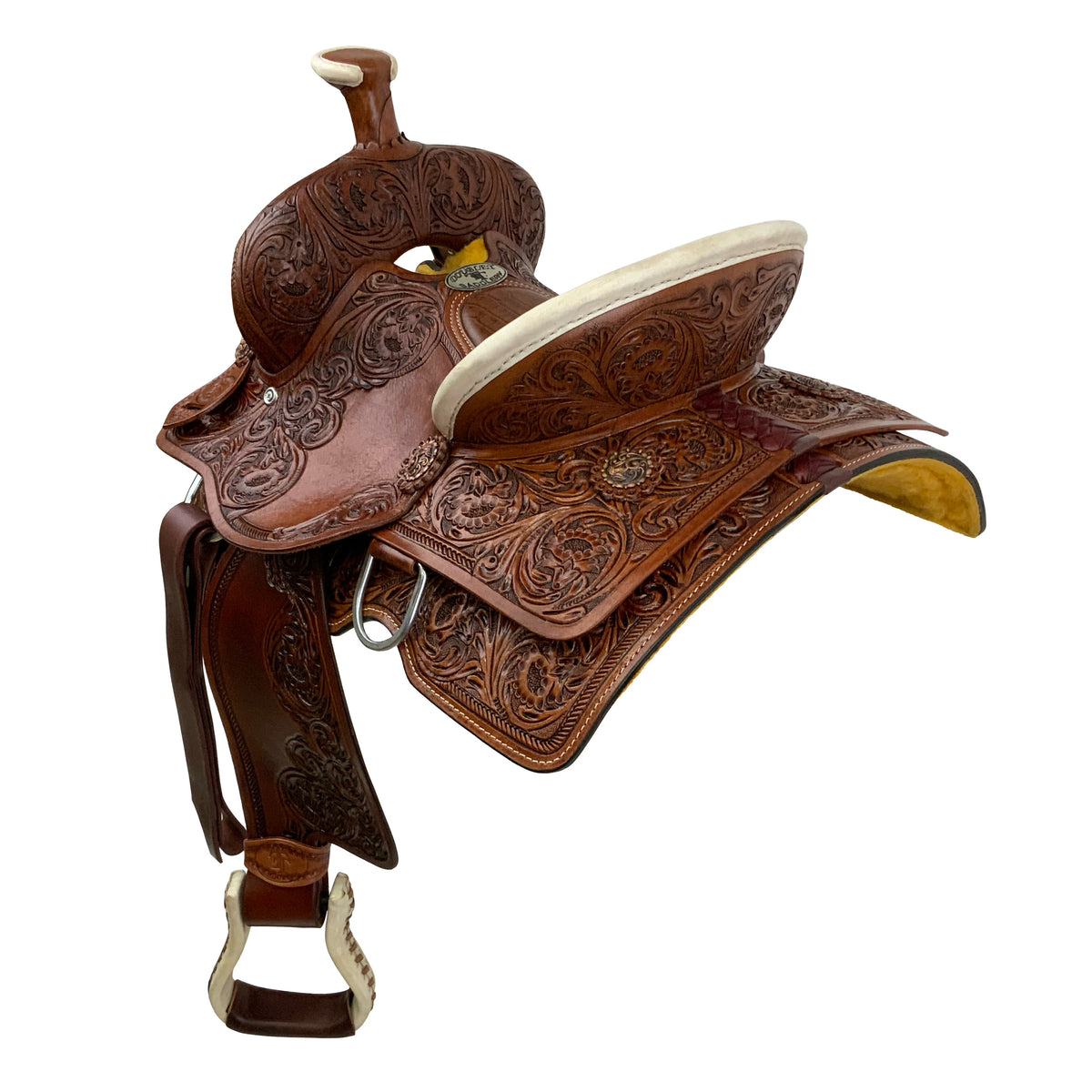 12" Double T Blooming Lilies Roper Style Saddle