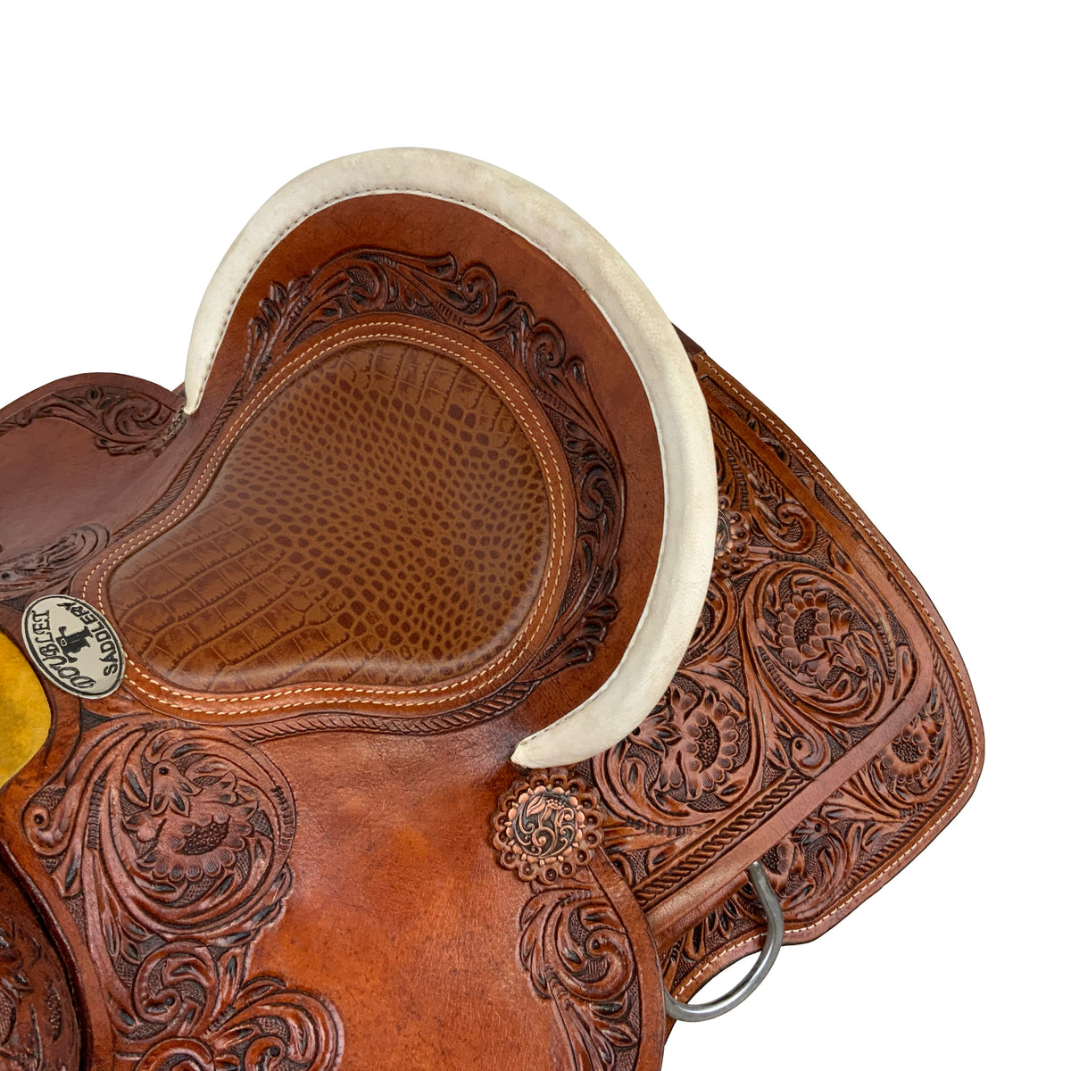 12" Double T Blooming Lilies Roper Style Saddle