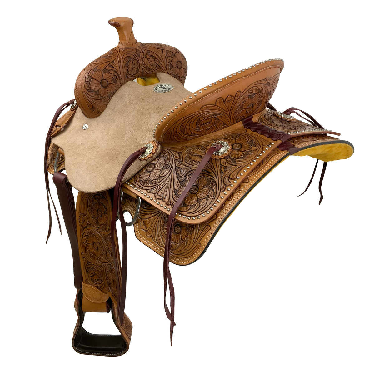 13" Double T Rustler's Rose Roper Style Saddle