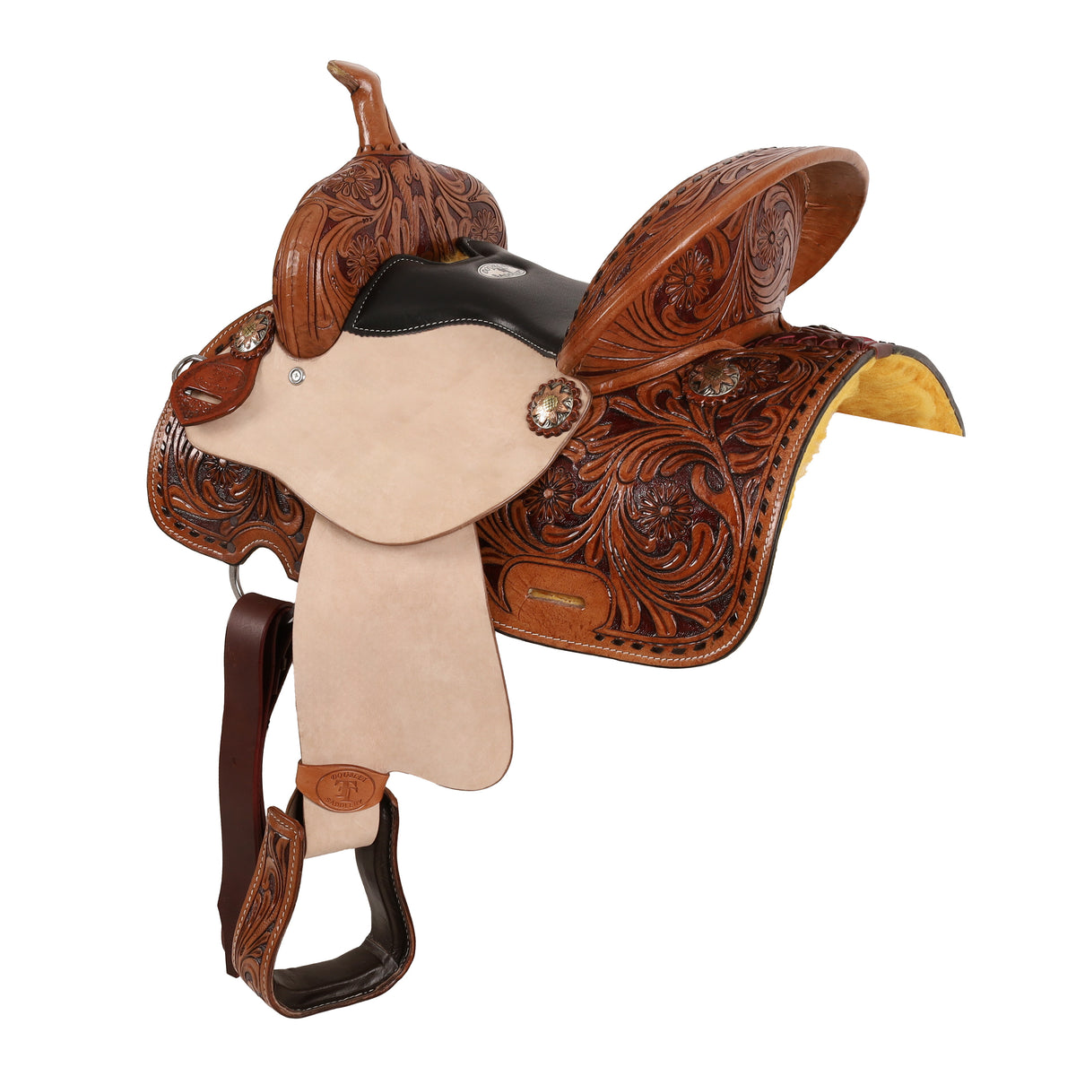 12" Double T Clementine Barrel Style Saddle