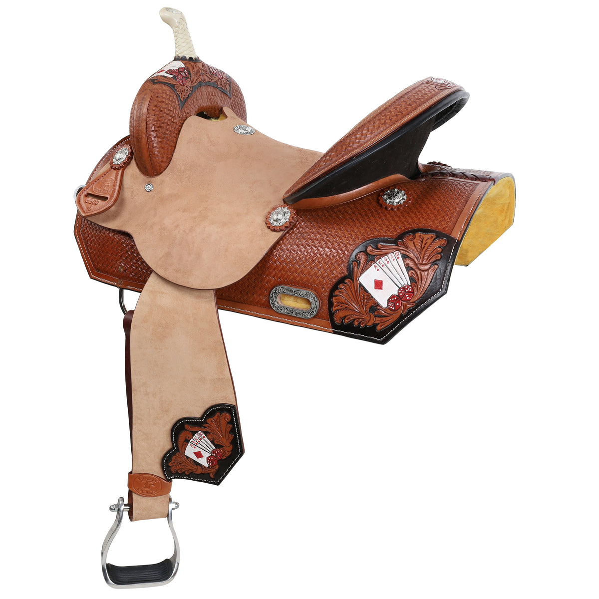 16" Double T Diamond Flush Barrel Style Saddle