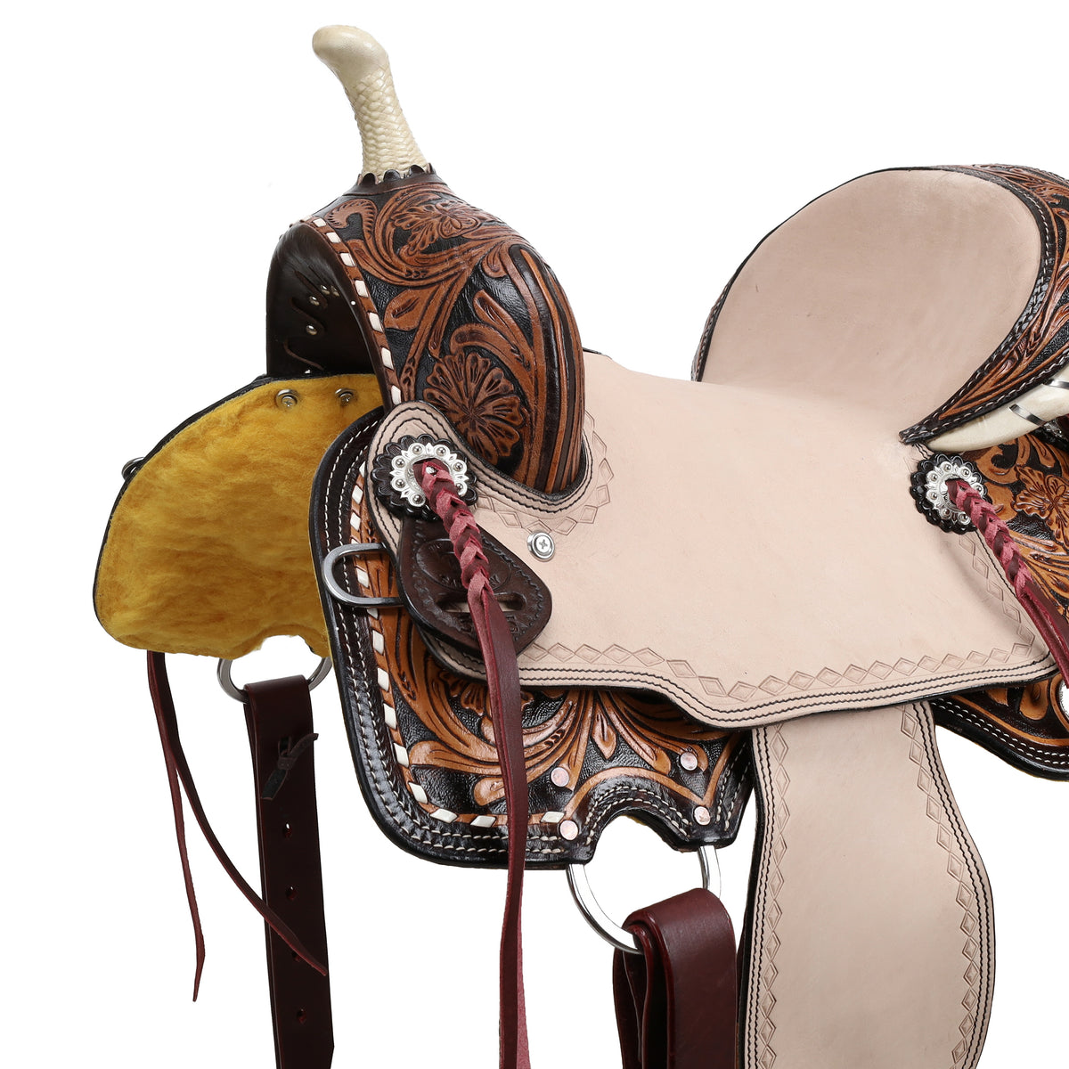 13" Double T Primrose Barrel Style Saddle
