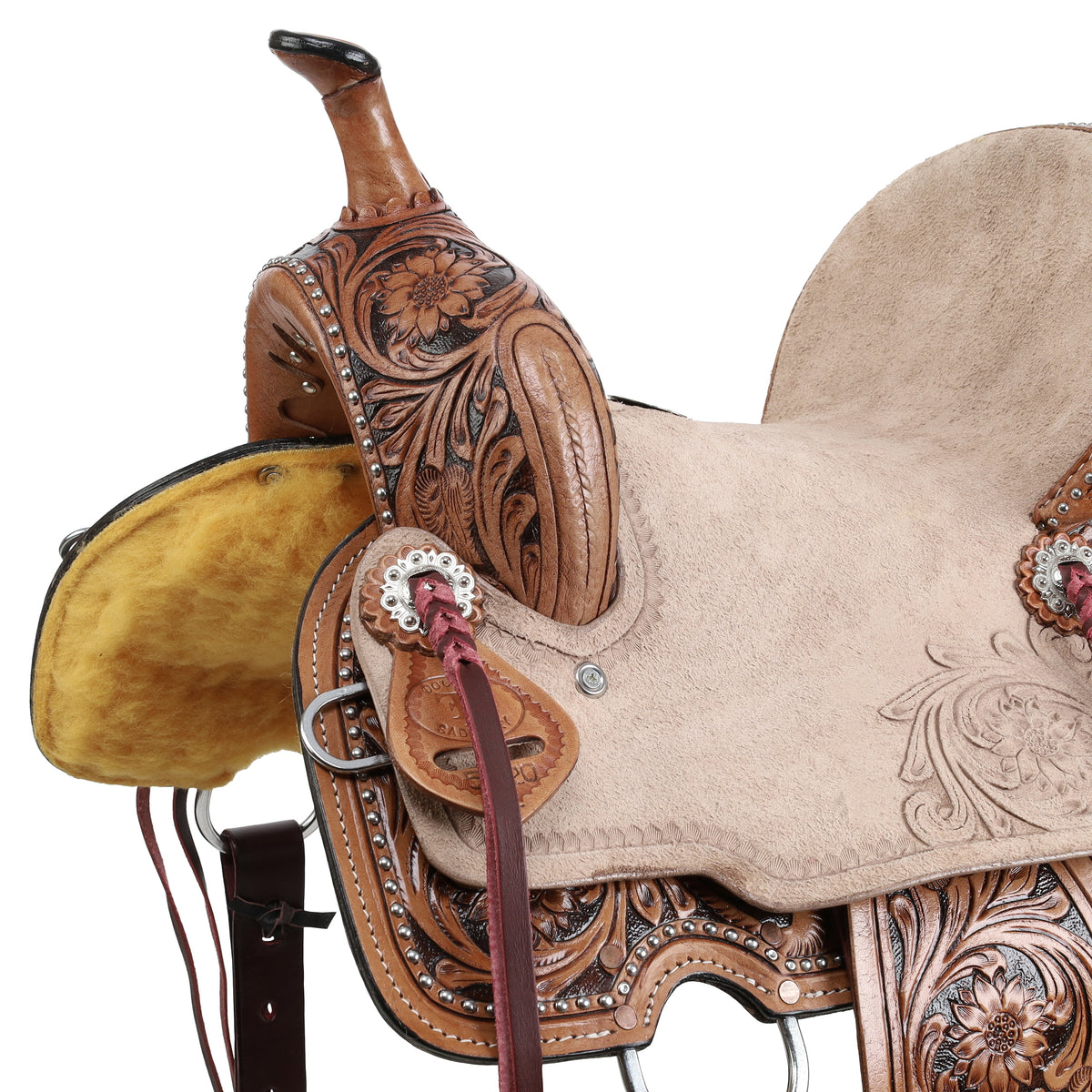 12" Double T Cactus Lily Barrel Style Saddle
