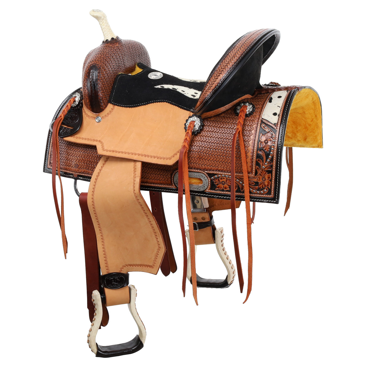 13" Double T Iris Barrel Style Saddle