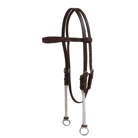 Showman® Gag headstall made of American oiled harness leather.