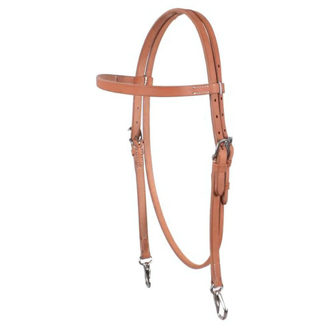 Showman ® Argentina Cowhide Harness Leather Browband Headstall.