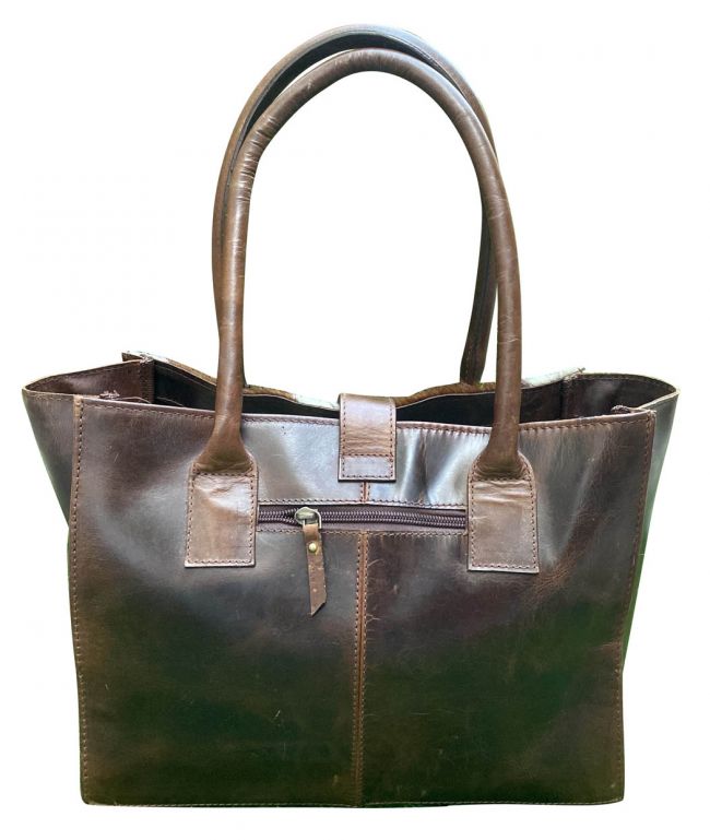 Klassy Cowgirl Brown & White Hair on Cowhide Shoulder Bag