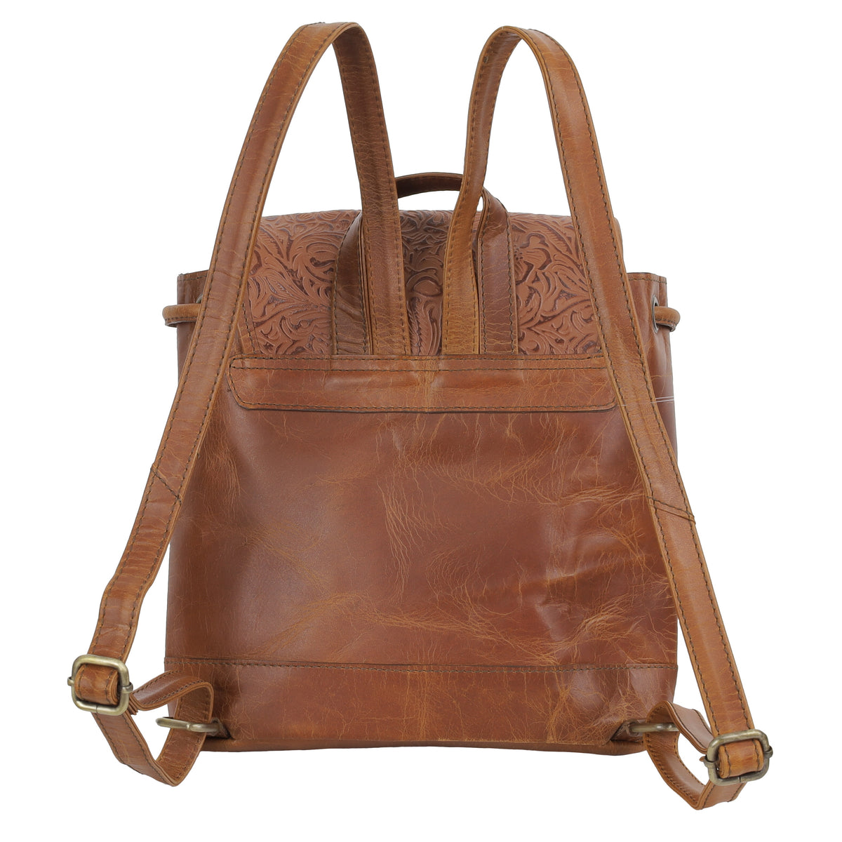 Klassy Cowgirl Timber Rose Leather Backpack Bag