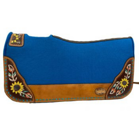 Klassy Cowgirl  28x30  Barrel  Style 1” blue felt  pad