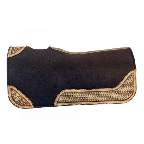 32" x 31" x 1" Brown Felt Saddle Pad