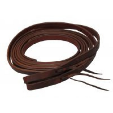  Oiled harness leather split reins.