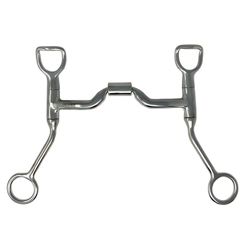 Showman ® Stainless Steel Ported Barrel Bit with Curved Mouthpiece.
