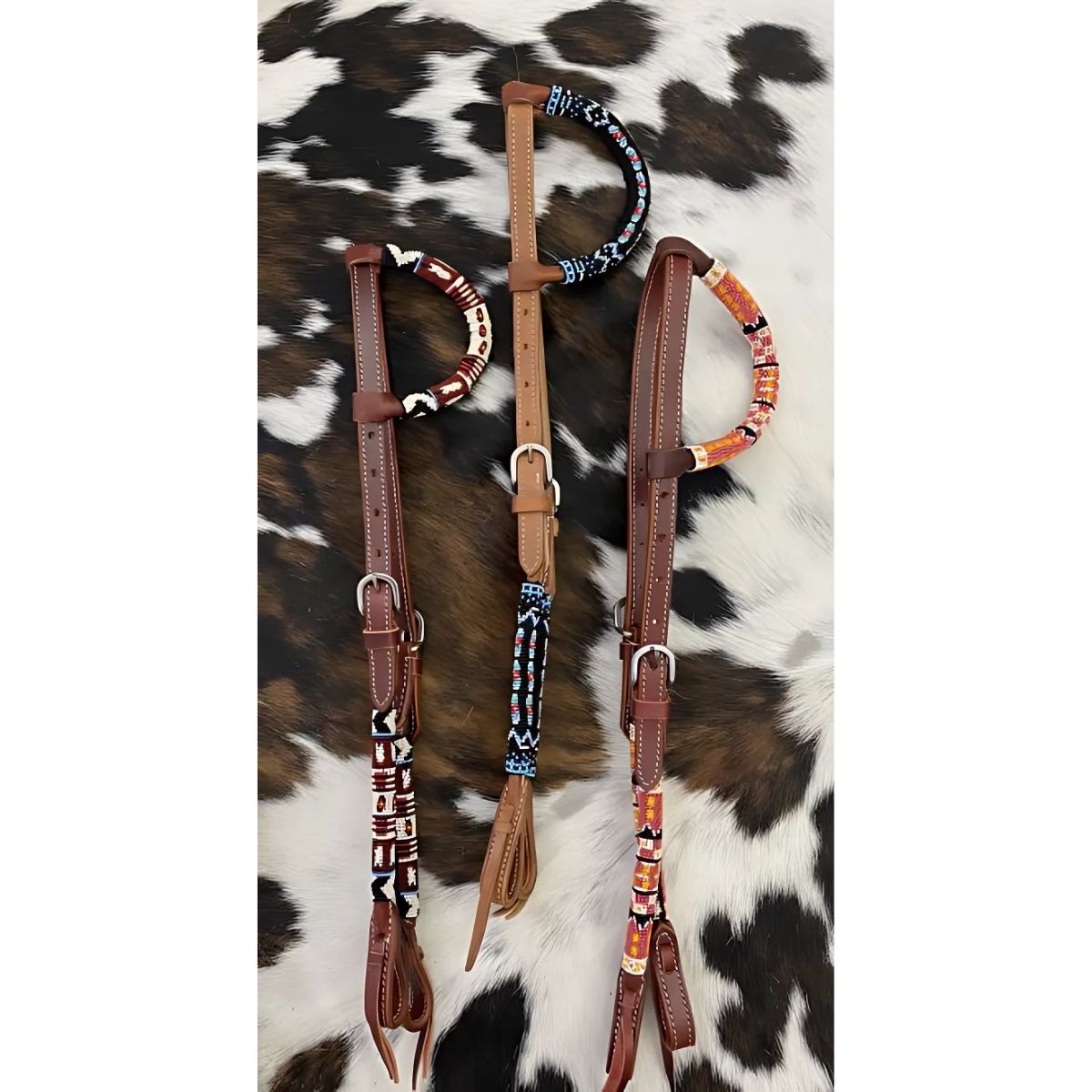 Showman ® Beaded one ear headstall.