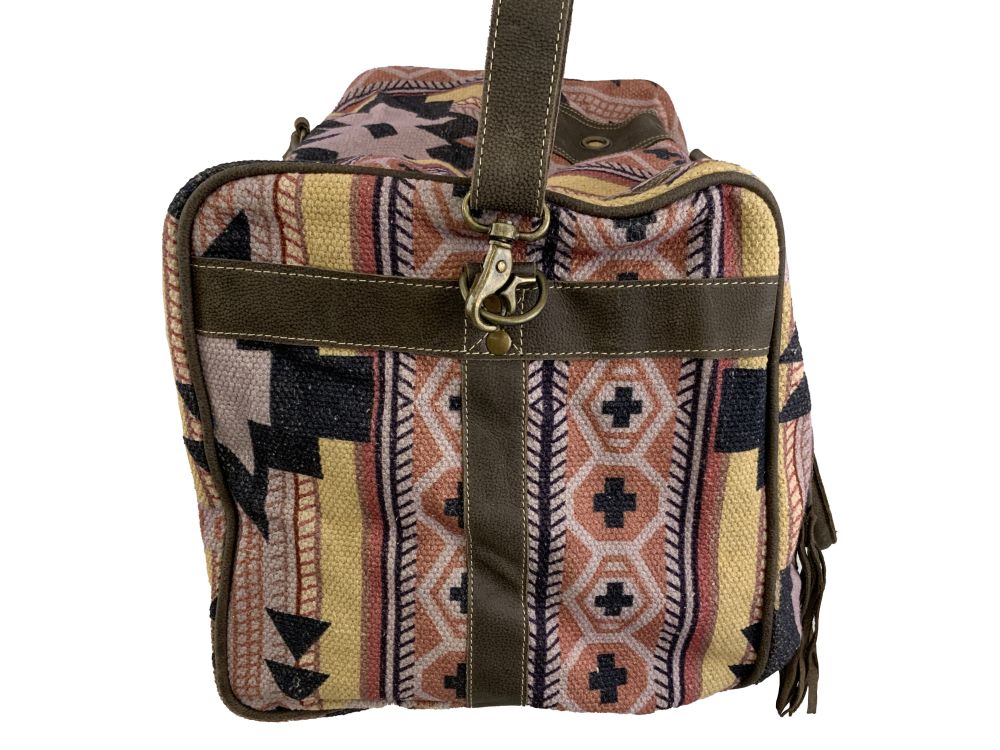 Klassy Cowgirl Dusty Mauve Upcycled Duffle Bag