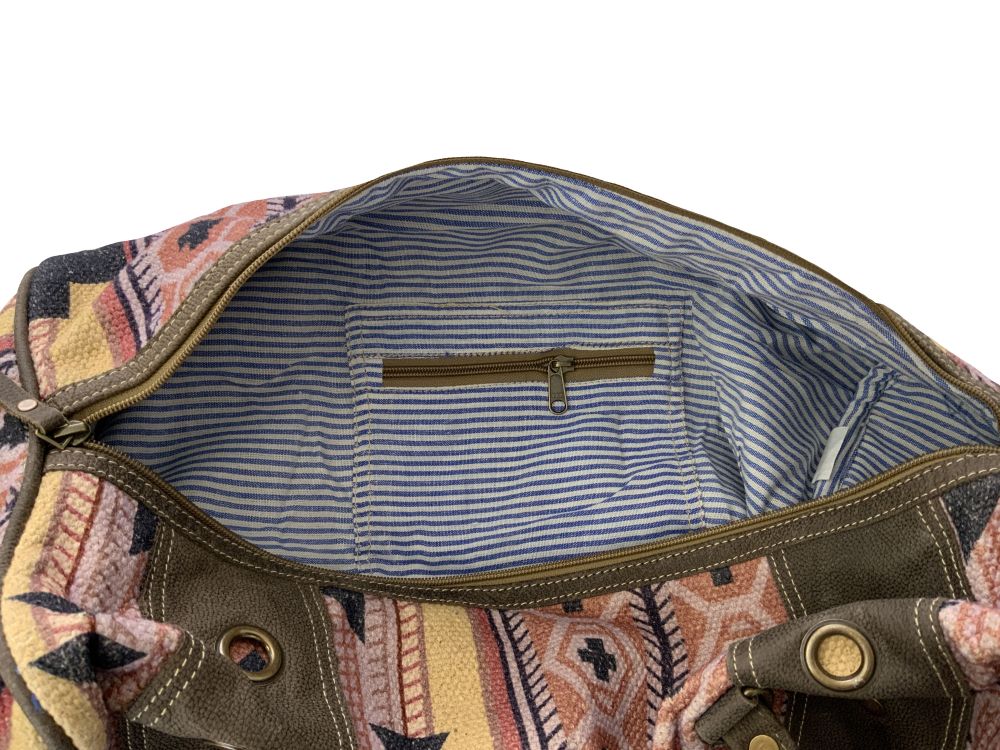 Klassy Cowgirl Dusty Mauve Upcycled Duffle Bag