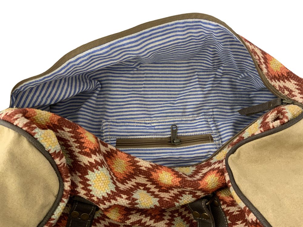 Klassy Cowgirl Navajo Sunset Upcycled Mini Duffle Bag