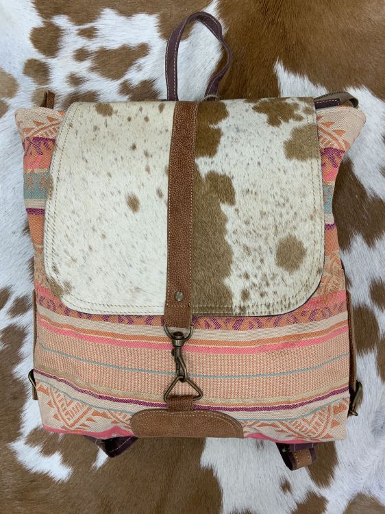 Klassy Cowgirl Vibrant Boho Upcycled Backpack Bag