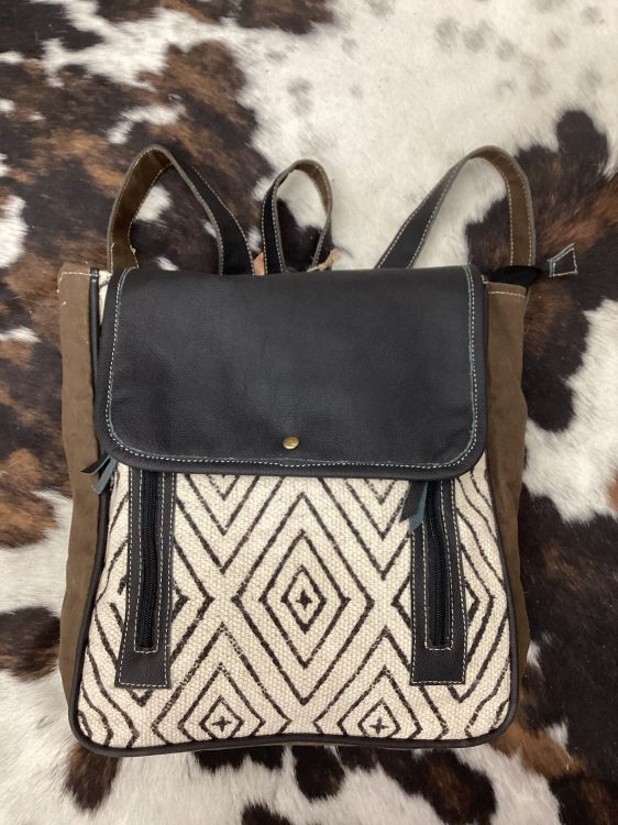 Klassy Cowgirl Black Diamond Upcycled Backpack Bag