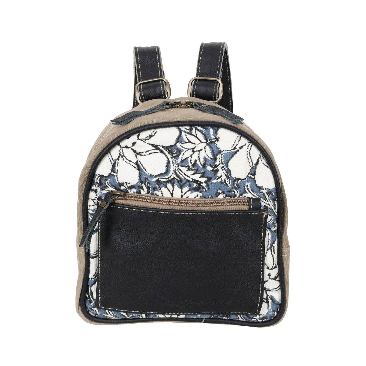 Klassy Cowgirl Blue Iris Mini Upcycled Backpack Bag
