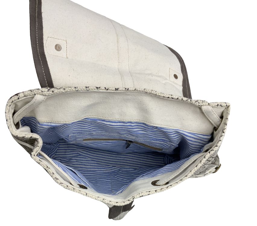 Klassy Cowgirl Diamond Weave Upcycled Backpack Bag
