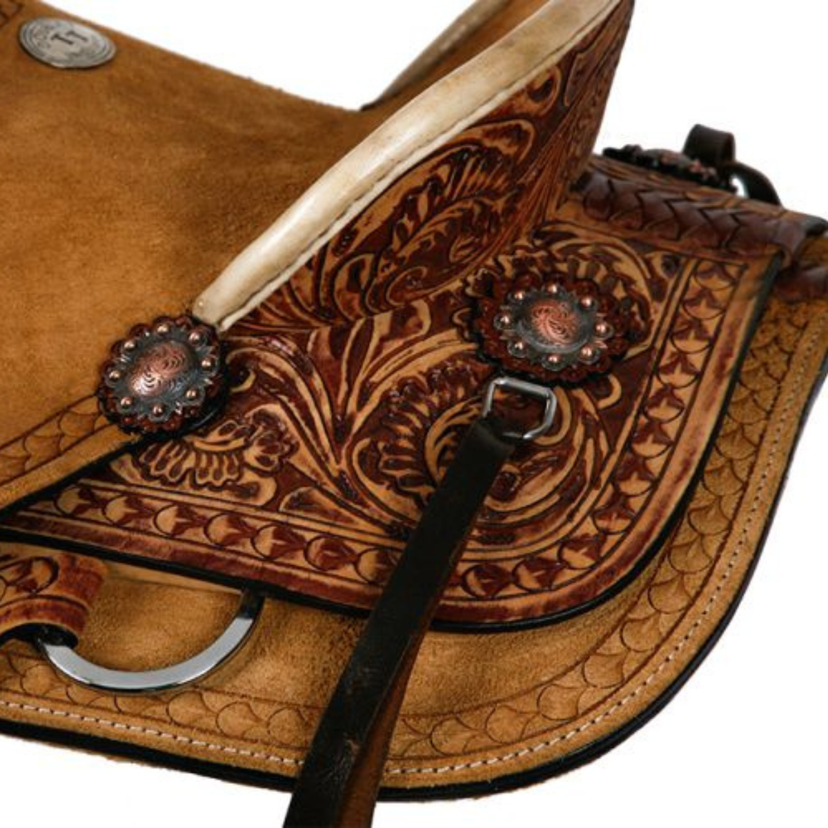 10" DOUBLE T HARD SEAT ROPER STYLE SADDLE - Double T Saddles