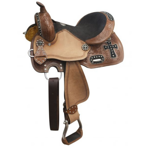 10", 12" DOUBLE T YOUTH BARREL STYLE SADDLE - Double T Saddles