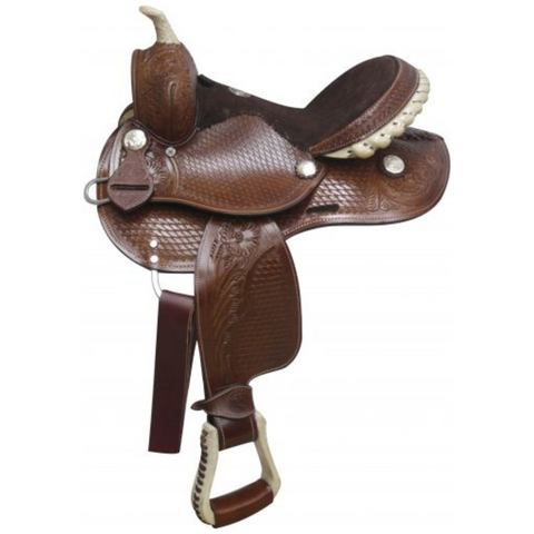 10", 12" FULLY TOOLED DOUBLE T PONY SADDLE - Double T Saddles