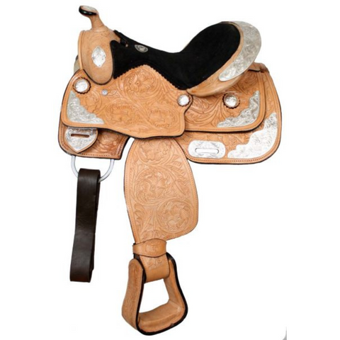 12" 13" FULLY TOOLED DOUBLE T PONY SHOW SADDLE - Double T Saddles