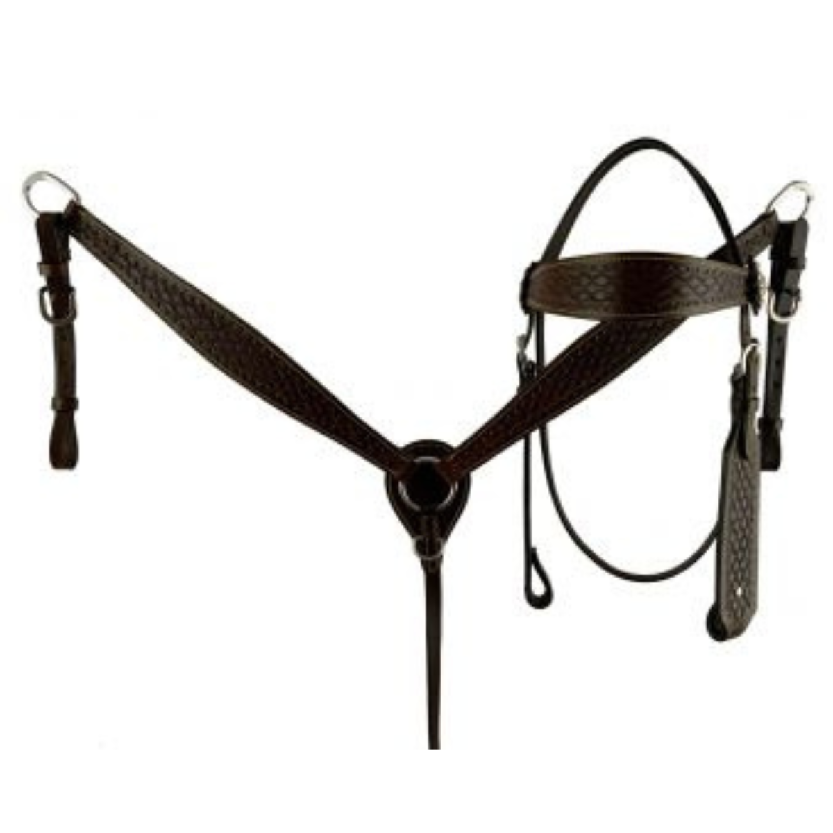 12" DOUBLE T  DARK OIL  YOUTH PLEASURE STYLE SADDLE SET WITH HARD SEAT - Double T Saddles