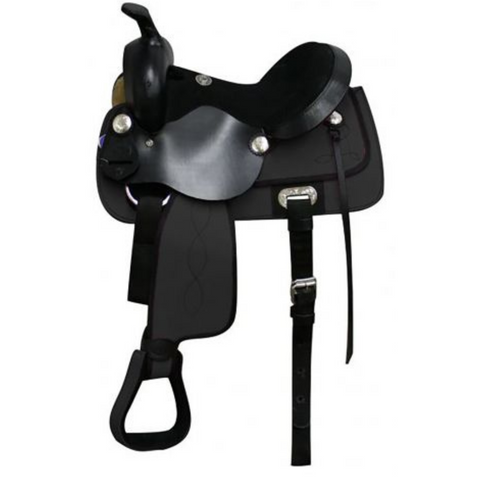 13" DOUBLE T BLACK NYLON CORDURA SADDLE - Double T Saddles