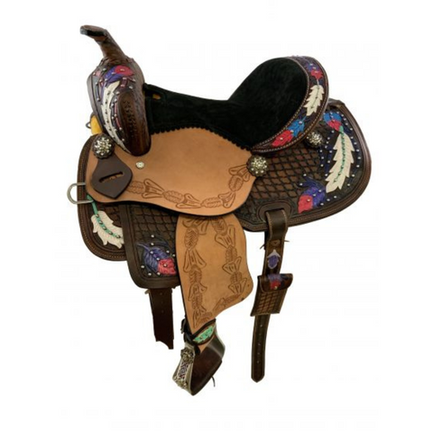 13" DOUBLE T YOUTH BARREL SADDLE - Double T Saddles