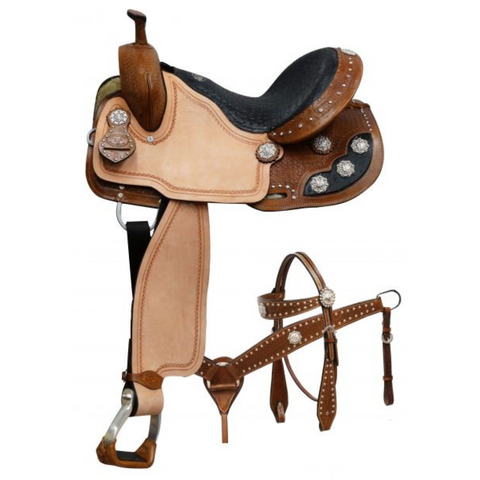 14", 15", 16" DOUBLE T BARREL SADDLE SET 041X - Double T Saddles