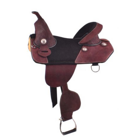 15-16" DOUBLE T DARK BROWN TREELESS SADDLE - Double T Saddles