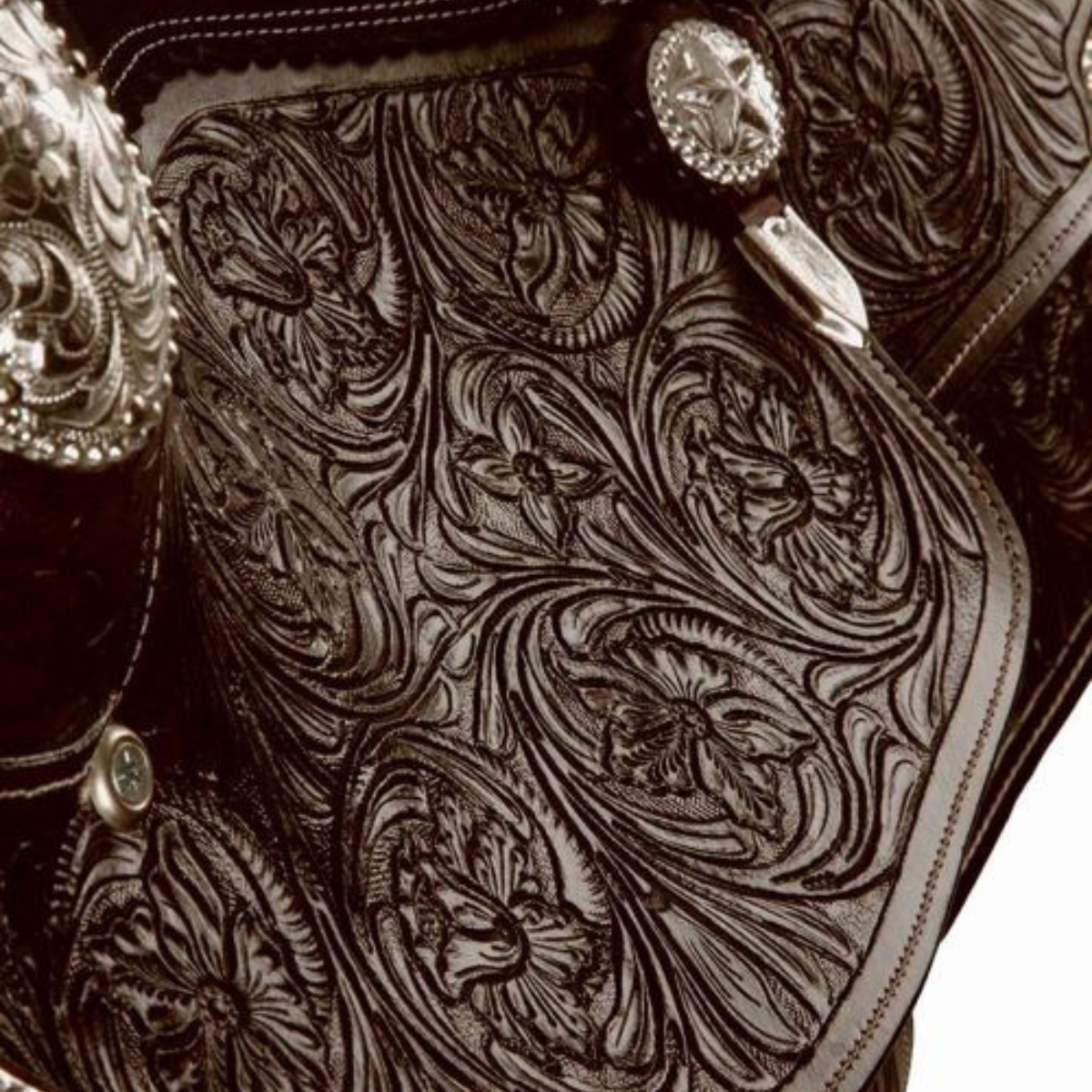 16" DOUBLE T SADDLERY FULLY TOOLED SHOW SADDLE - Double T Saddles