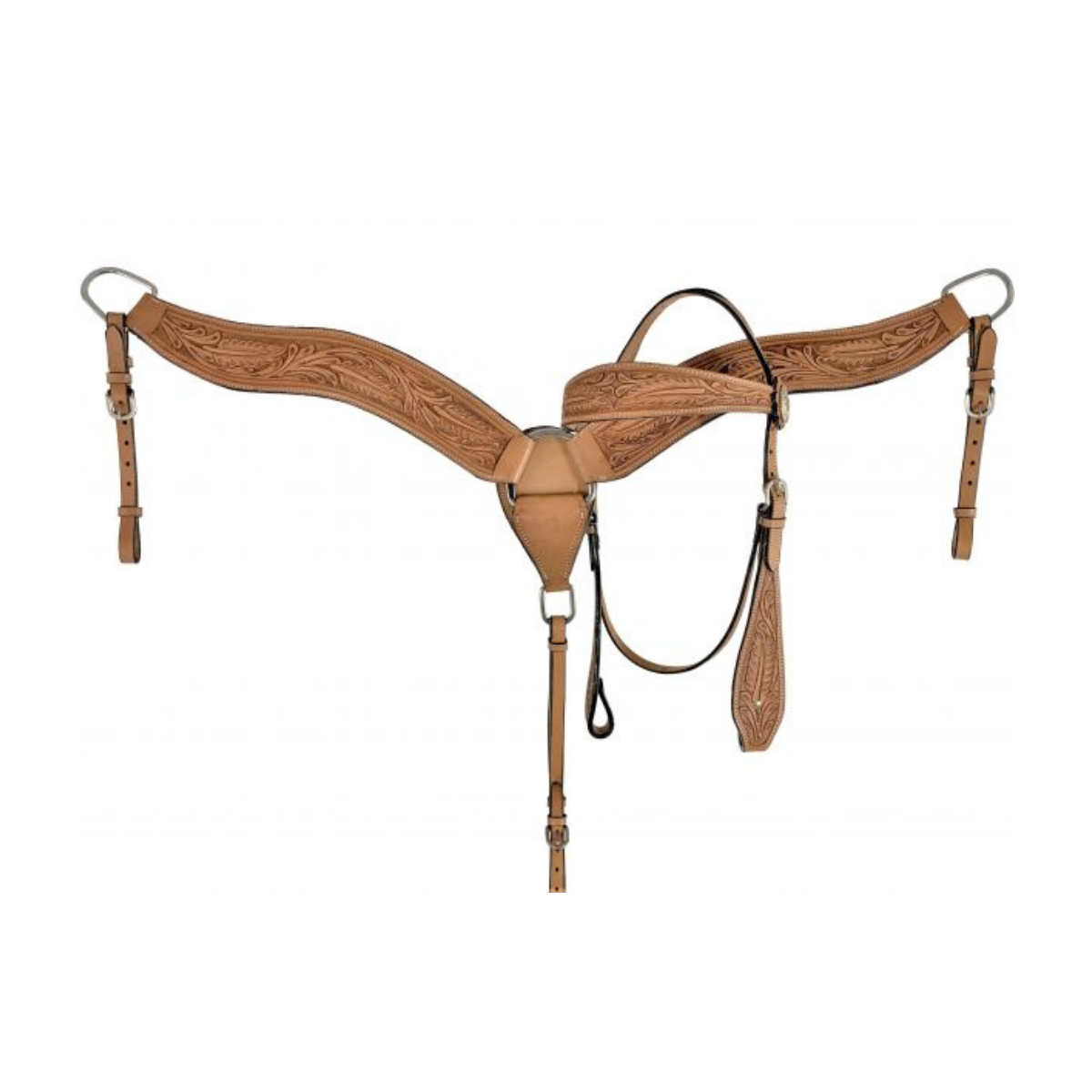 16" Double T combo basketweave/floral tooling Barrel Saddle Set with Brown Suede Seat - Double T Saddles