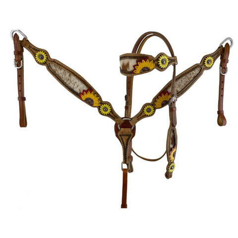 Half Moon Tooled Medium Leather Browband headstall