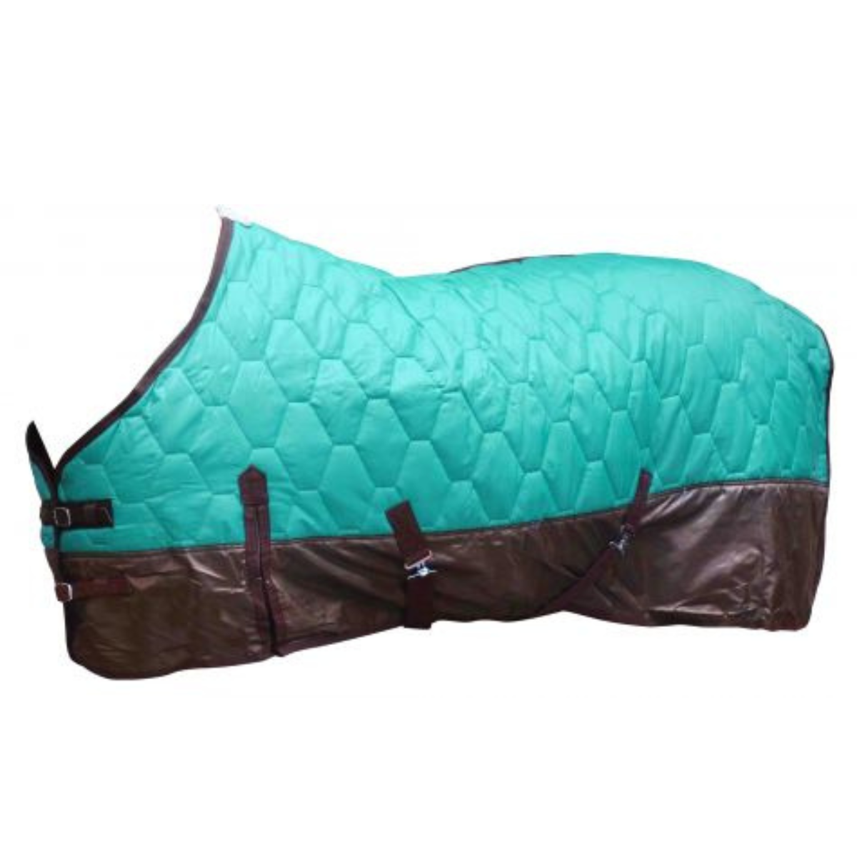 Showman ® 420 Denier Quilted Nylon Blanket is Constructed of 420 Denier Outer Shell with 70 Denier Rip Stop Lining and Nylon Bound Edges. - Double T Saddles