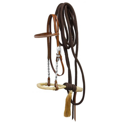 SHOW BOSAL HEADSTALL WITH NYLON MECATE REINS