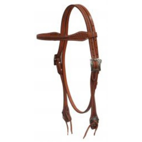 Argentina cow leather browband headstall