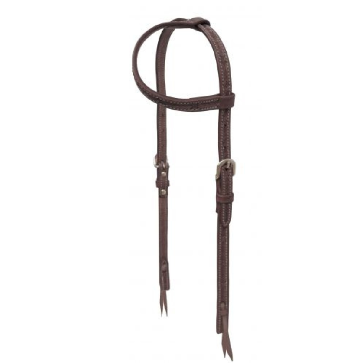 Showman ® Argentina cow leather one ear headstall with stainless steel hardware. - Double T Saddles