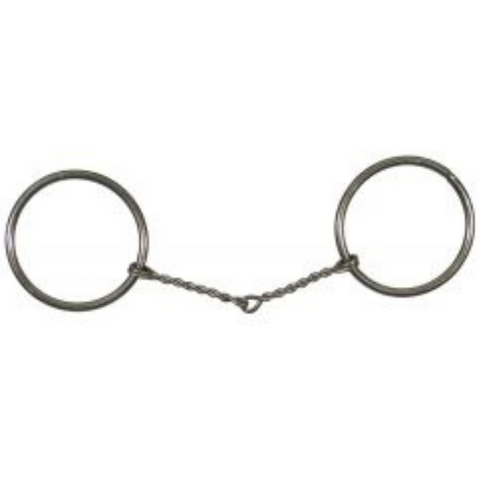 Horse size nickel plated O-ring snaffle bit